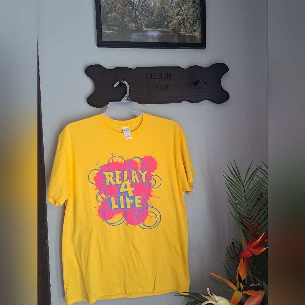 Relay 4 Life Tee Yellow & Neon Pink ✨️  #New